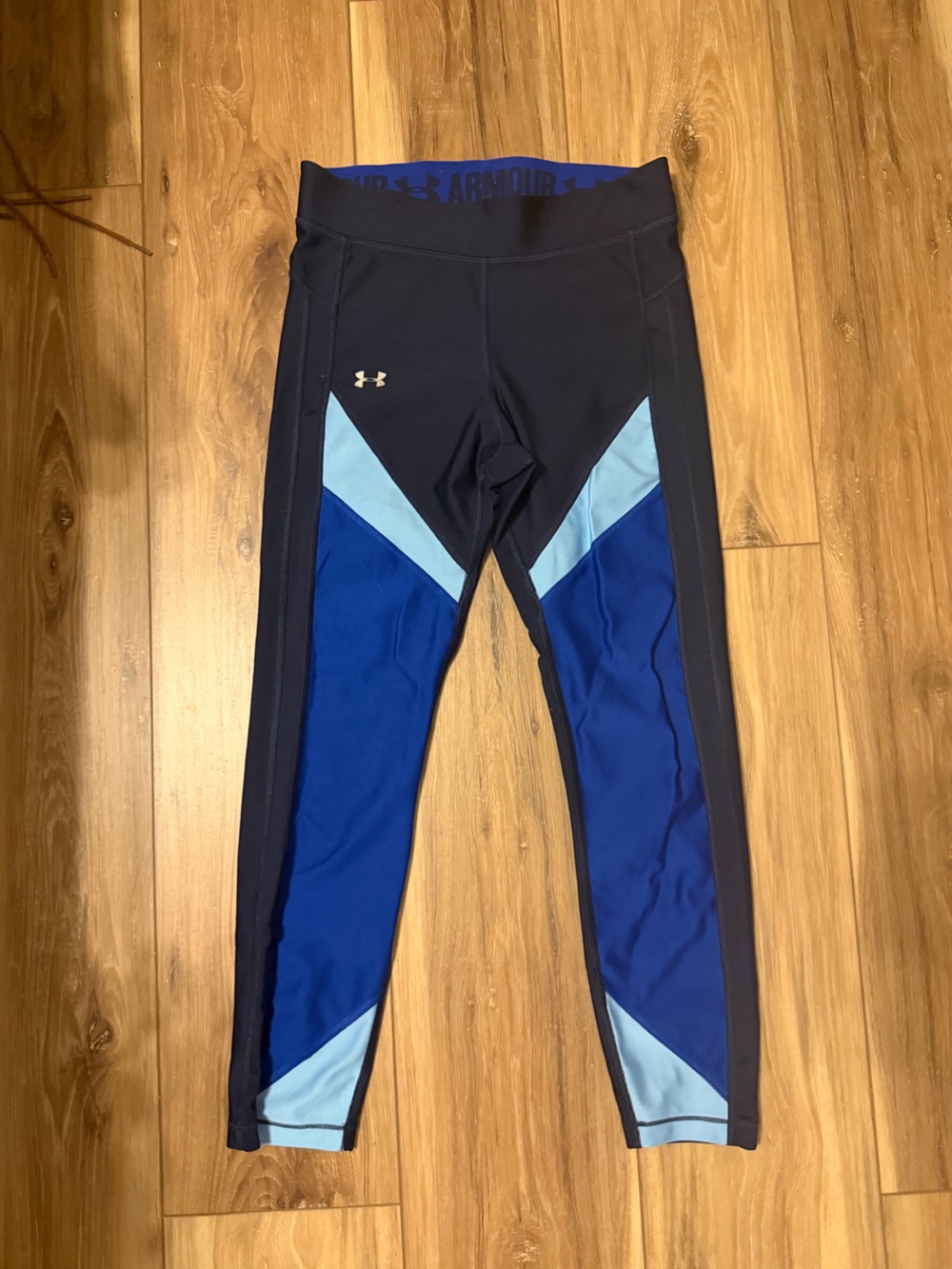 Under Armour Navy, Royal Blue & Light Blue Colorblock Leggings